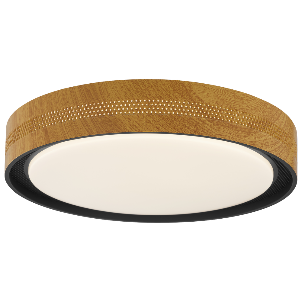 PLAFON LED 24W SIMIL MADERA INT NEGRO 39x8CM